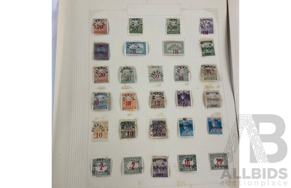 Collection of Magyar Stamps Including WW1 French Occupation, 1919 Romania/Hungarian Occupation, Over Prints, Baranya Issues