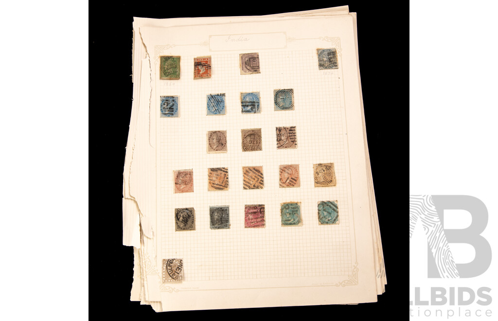 Collection of India Stamps, Examples Spanning 1854 to 1930's Including QV, KEVII, KGV, KGVI, Chamba State, Walior, Jind, Patiala State, Service, Over Prints and Part/Sets