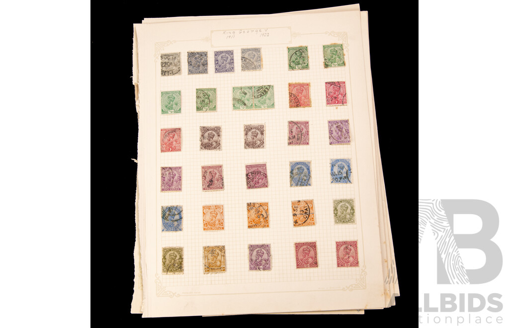Collection of India Stamps, Examples Spanning 1854 to 1930's Including QV, KEVII, KGV, KGVI, Chamba State, Walior, Jind, Patiala State, Service, Over Prints and Part/Sets