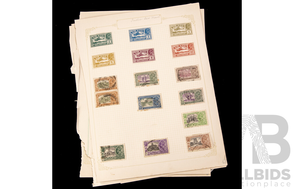 Collection of India Stamps, Examples Spanning 1854 to 1930's Including QV, KEVII, KGV, KGVI, Chamba State, Walior, Jind, Patiala State, Service, Over Prints and Part/Sets