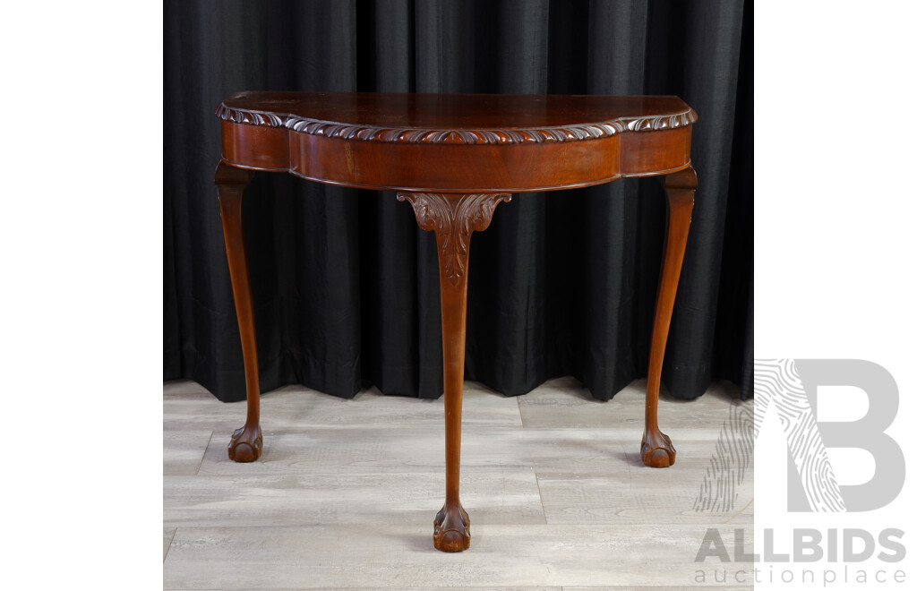 Mahogany Shaped Hall Table