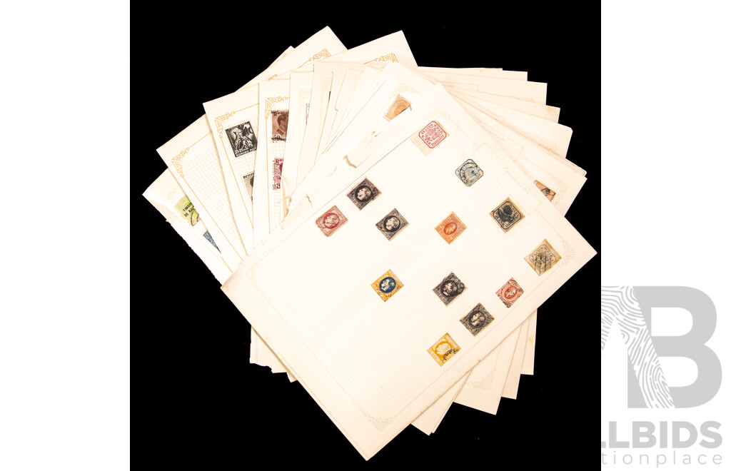 Collection of Romania Stamps, Examples Spanning 1860's to 1930's Including Imperfs, Over Prints, Part/Sets