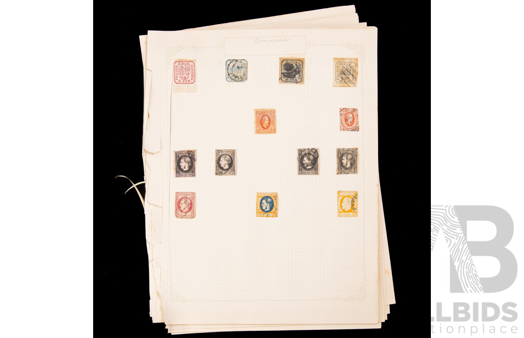 Collection of Romania Stamps, Examples Spanning 1860's to 1930's Including Imperfs, Over Prints, Part/Sets
