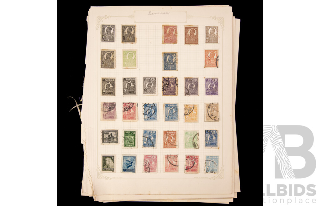 Collection of Romania Stamps, Examples Spanning 1860's to 1930's Including Imperfs, Over Prints, Part/Sets