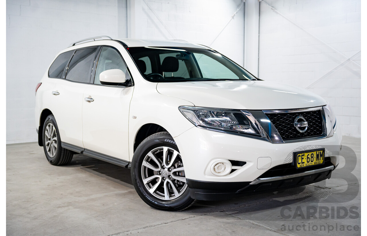 3/2015 Nissan Pathfinder ST (4x4) R52 MY15 4d Wagon Ivory Pearl White V6 3.5L - 7 Seater