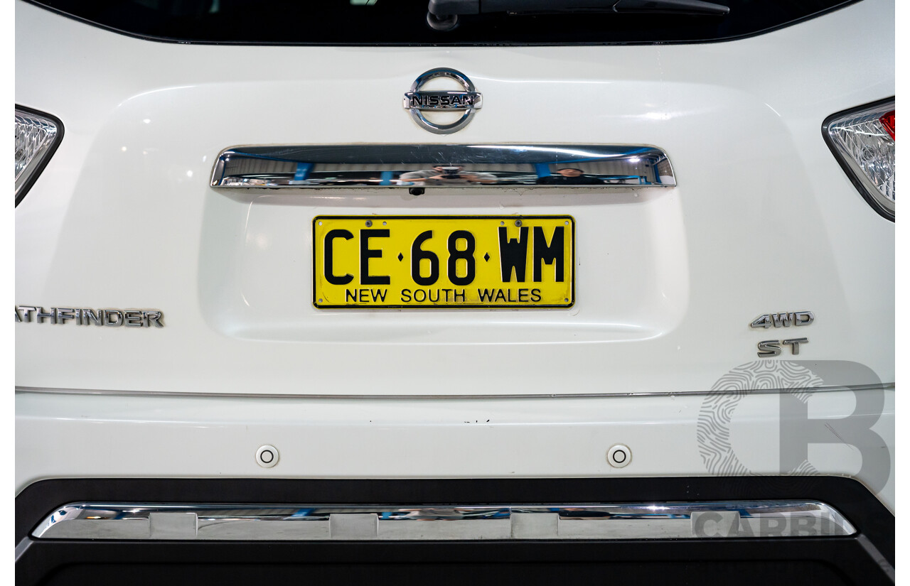 3/2015 Nissan Pathfinder ST (4x4) R52 MY15 4d Wagon Ivory Pearl White V6 3.5L - 7 Seater