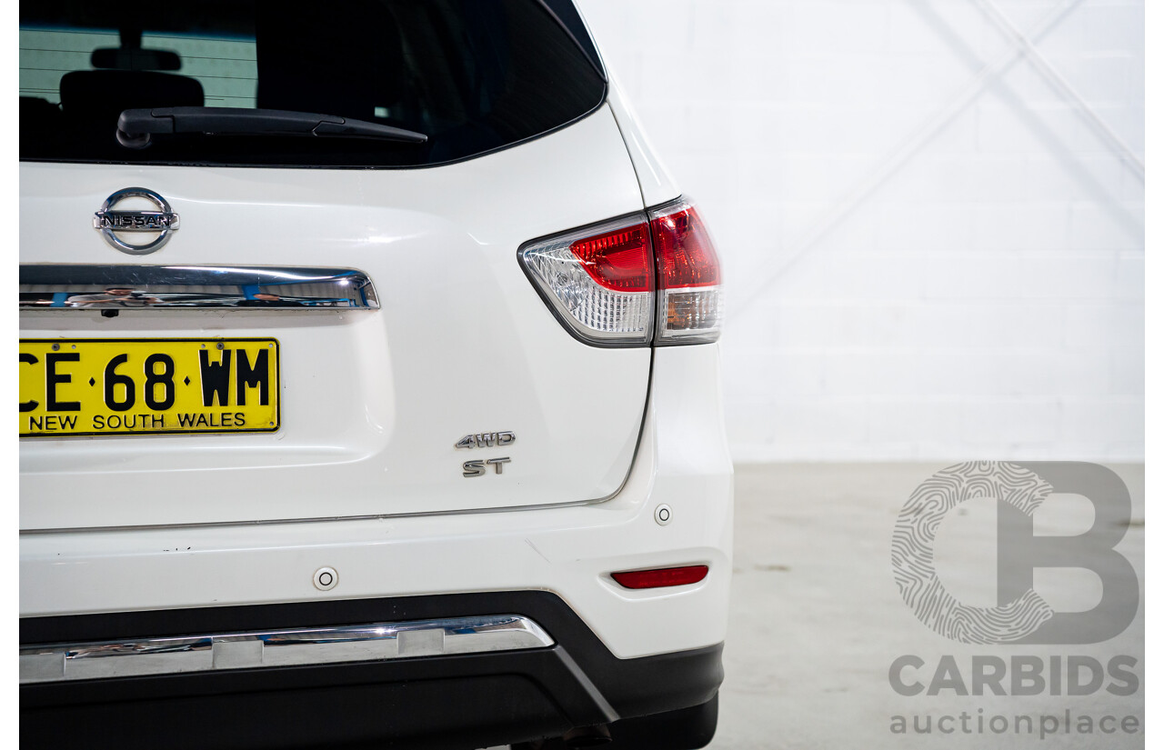 3/2015 Nissan Pathfinder ST (4x4) R52 MY15 4d Wagon Ivory Pearl White V6 3.5L - 7 Seater