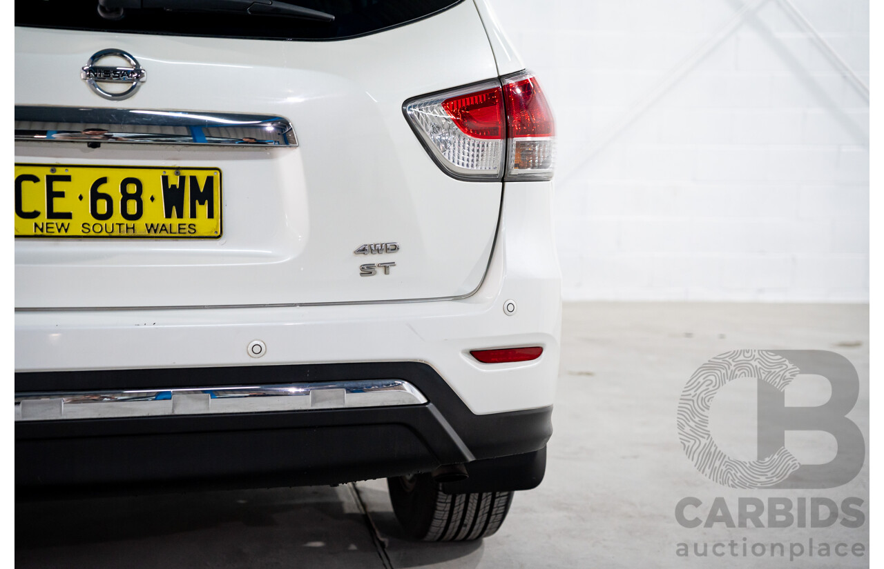 3/2015 Nissan Pathfinder ST (4x4) R52 MY15 4d Wagon Ivory Pearl White V6 3.5L - 7 Seater