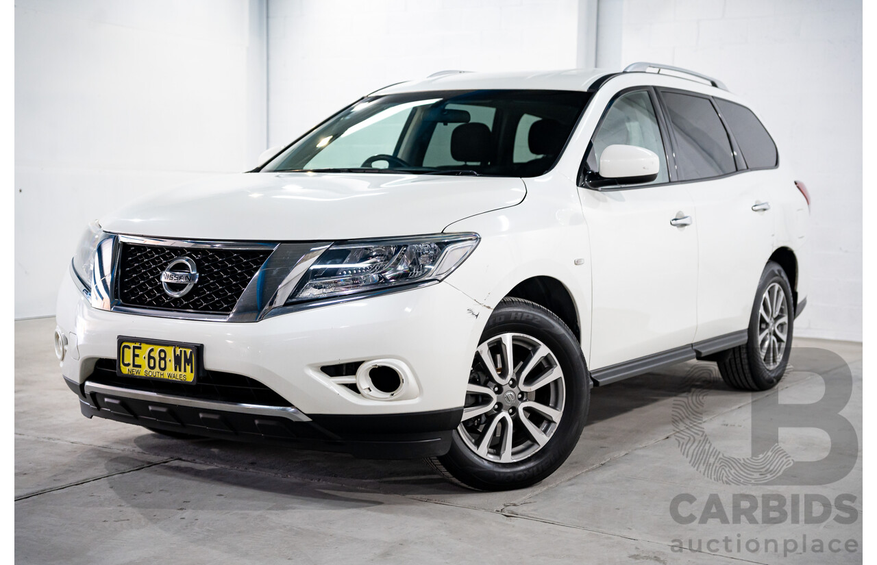 3/2015 Nissan Pathfinder ST (4x4) R52 MY15 4d Wagon Ivory Pearl White V6 3.5L - 7 Seater