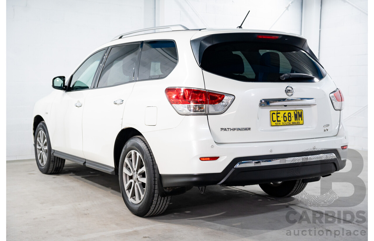 3/2015 Nissan Pathfinder ST (4x4) R52 MY15 4d Wagon Ivory Pearl White V6 3.5L - 7 Seater