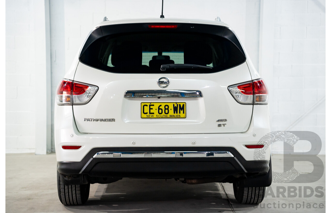 3/2015 Nissan Pathfinder ST (4x4) R52 MY15 4d Wagon Ivory Pearl White V6 3.5L - 7 Seater