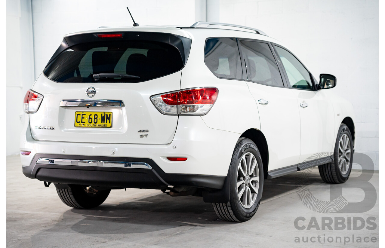 3/2015 Nissan Pathfinder ST (4x4) R52 MY15 4d Wagon Ivory Pearl White V6 3.5L - 7 Seater