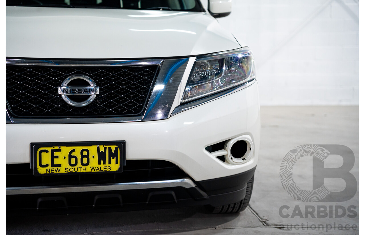 3/2015 Nissan Pathfinder ST (4x4) R52 MY15 4d Wagon Ivory Pearl White V6 3.5L - 7 Seater