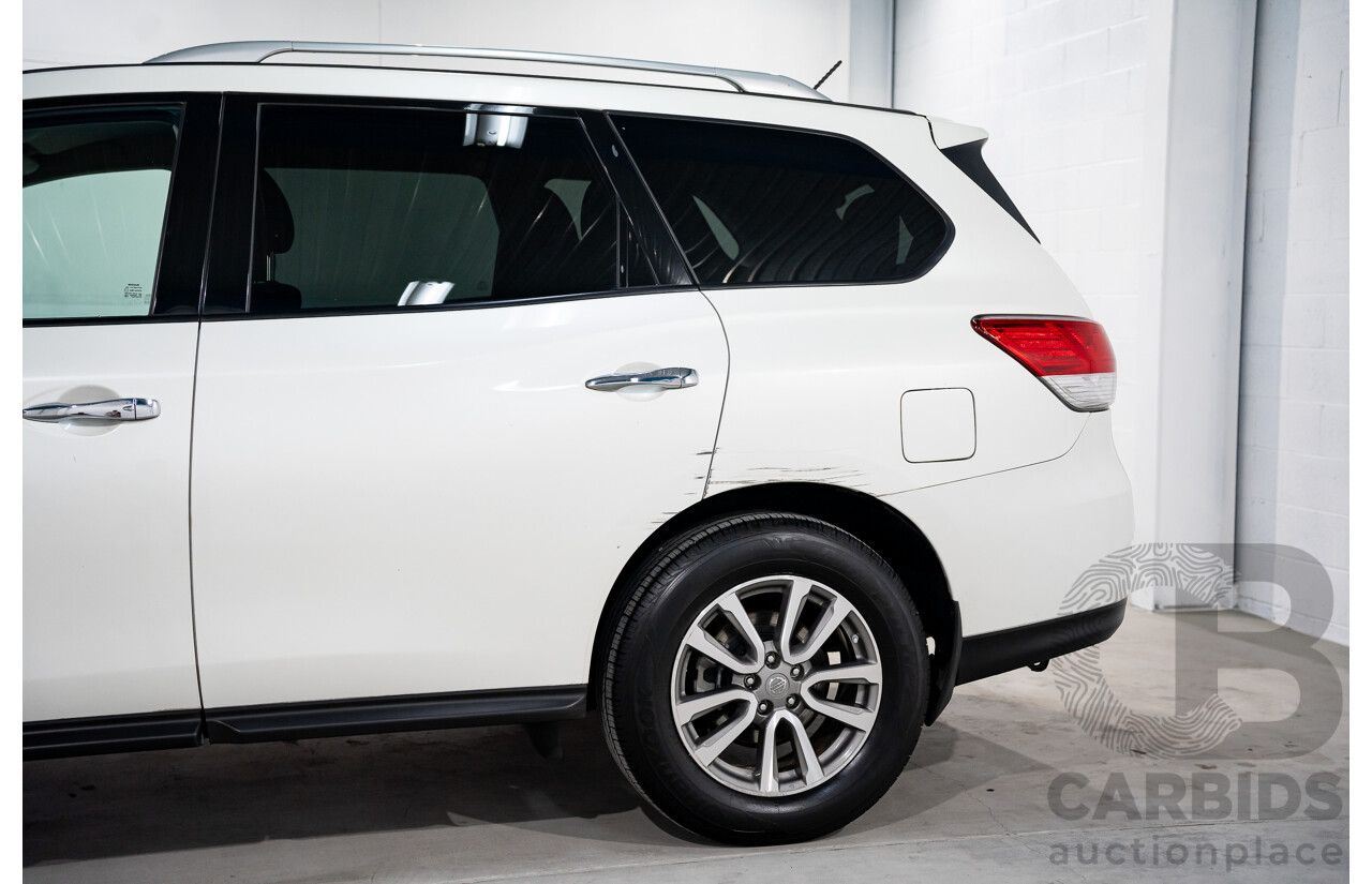 3/2015 Nissan Pathfinder ST (4x4) R52 MY15 4d Wagon Ivory Pearl White V6 3.5L - 7 Seater