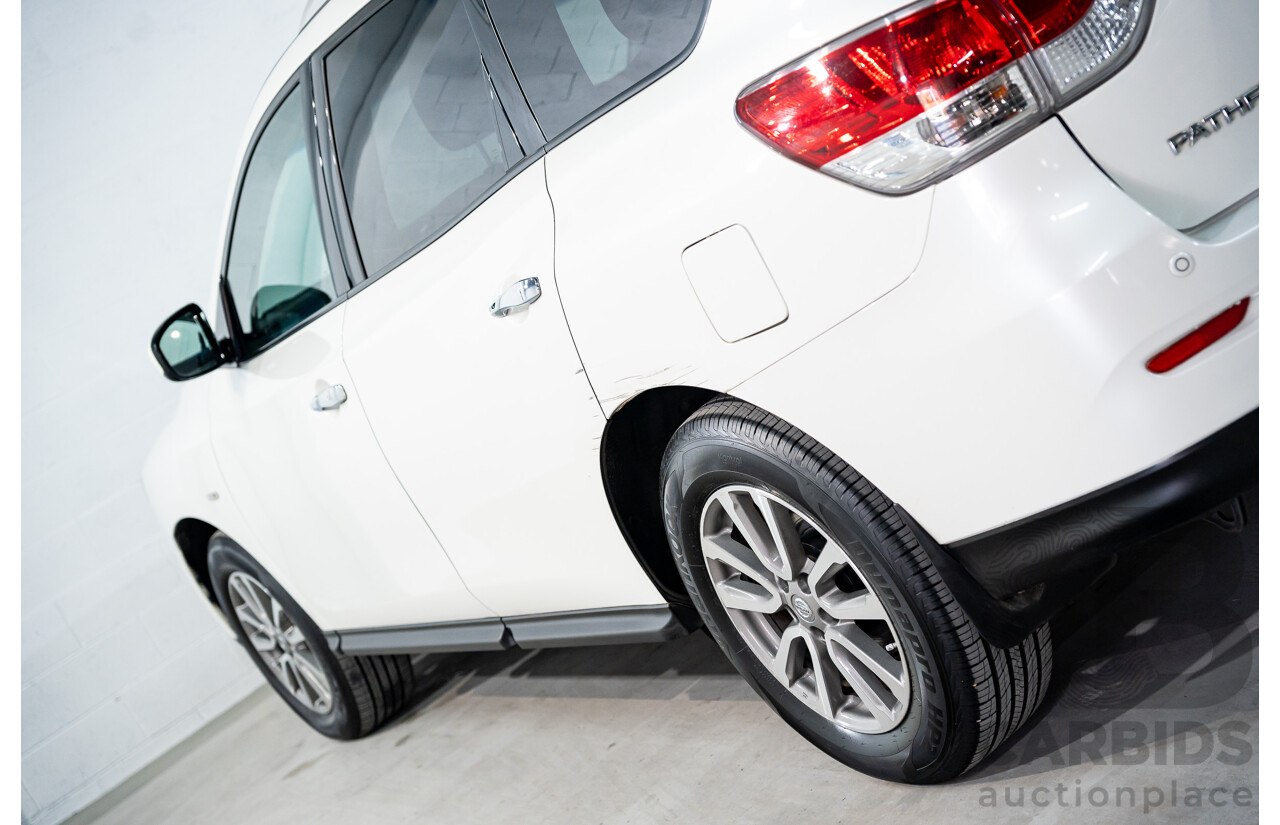 3/2015 Nissan Pathfinder ST (4x4) R52 MY15 4d Wagon Ivory Pearl White V6 3.5L - 7 Seater