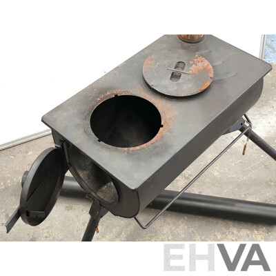 Kings Portable Wood Fired Camp Oven/Stove with Flue