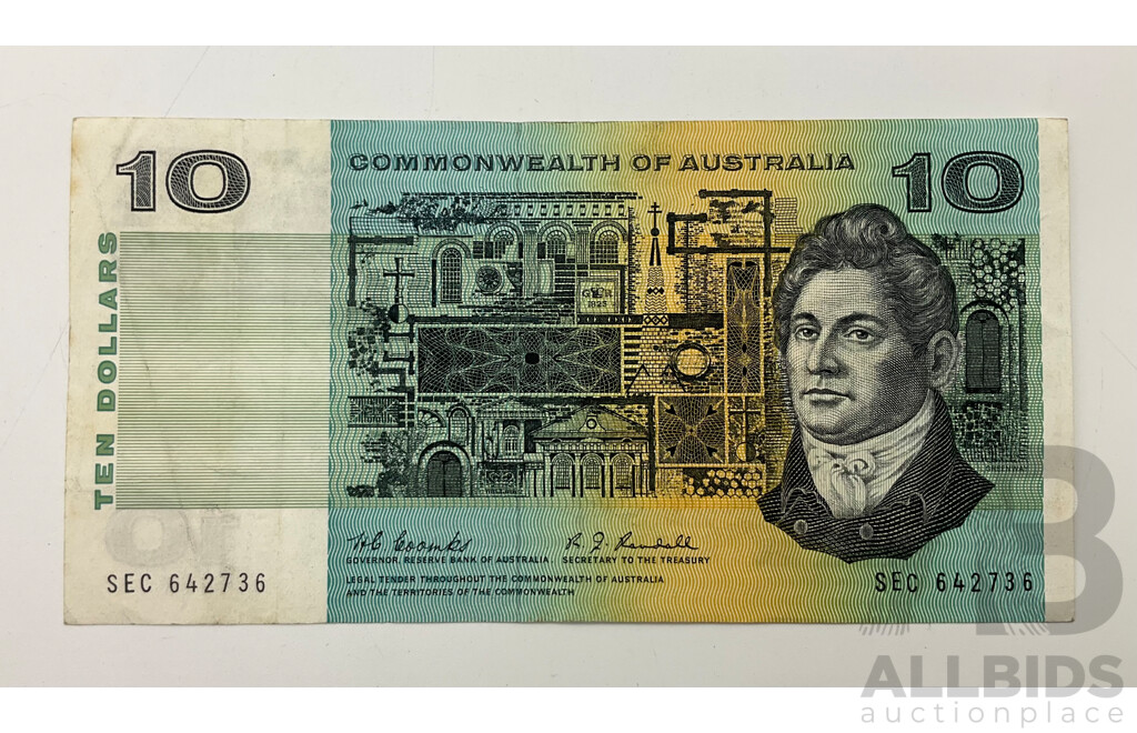 1967 Coombs Randall $10 Note R302 SEC 642736