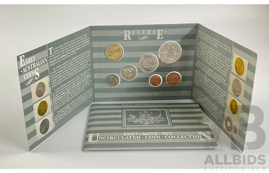 1987 RAM Seven Coin Mint Set, Uncirculated.