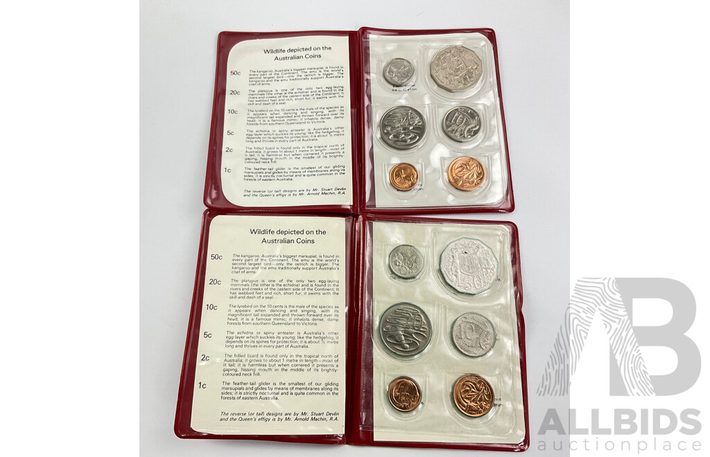 1979 and 1981 RAM Six Coin Mint Sets.