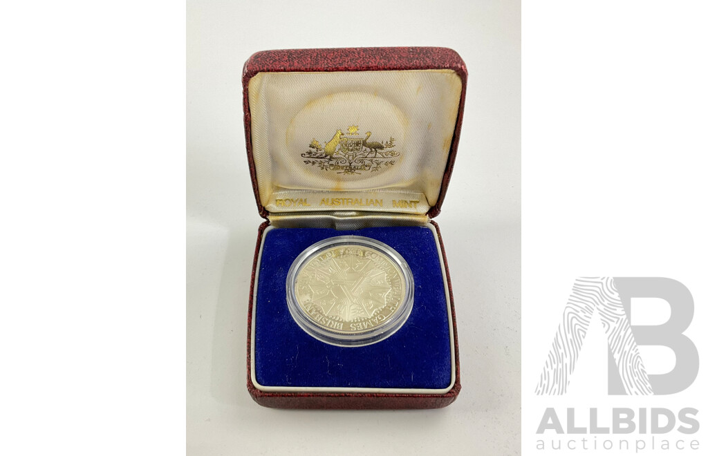 1982 RAM $10 Brisbane Commonwealth Games Silver Coin.