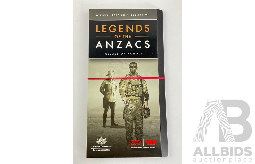 2017 Coin Collection, Fourteen Coins, LEGENDS of the ANZACS.