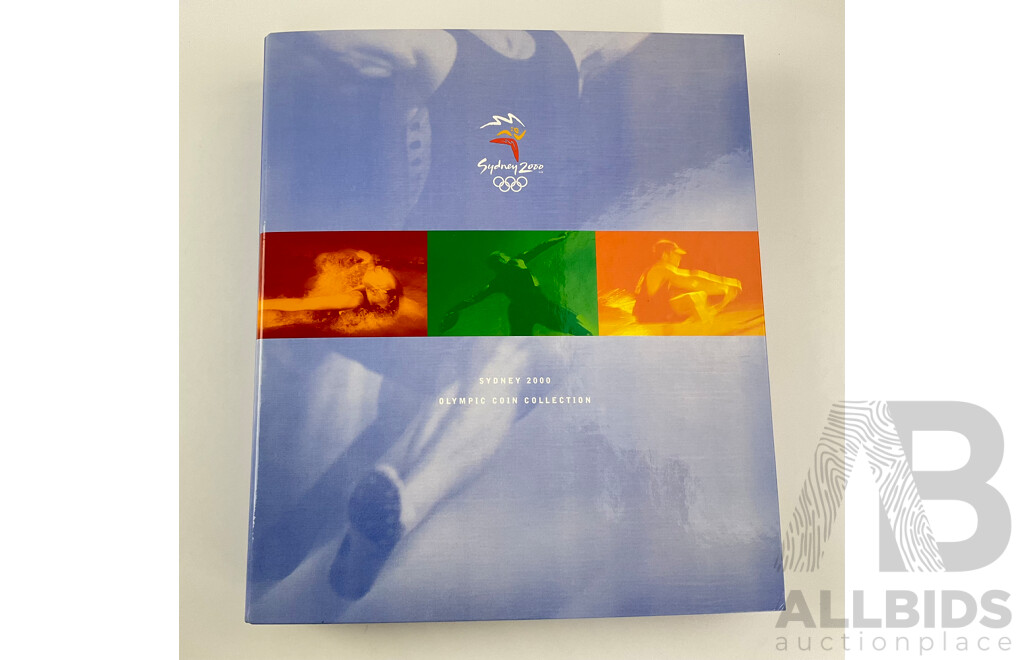 2000 Sydney Olympics Coin Album. Twenty Eight $5 Coins, Plus Members Medallion.