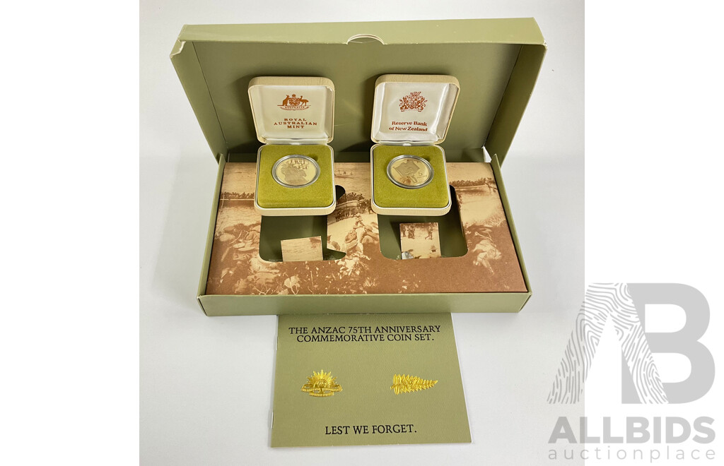 1990 ANZAC 75th Anniversary Coin Set.