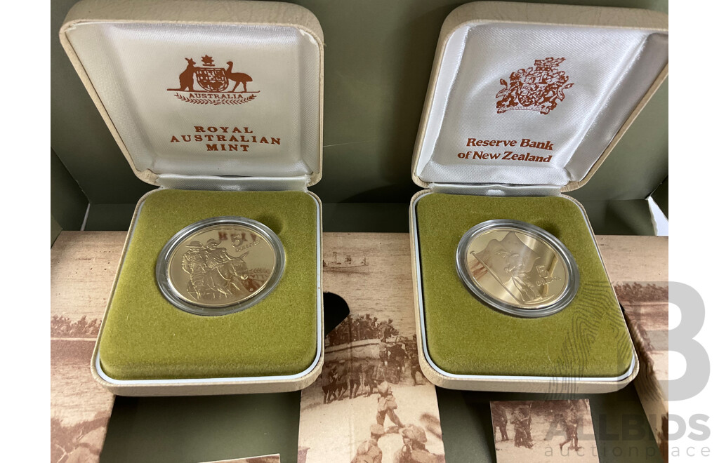 1990 ANZAC 75th Anniversary Coin Set.