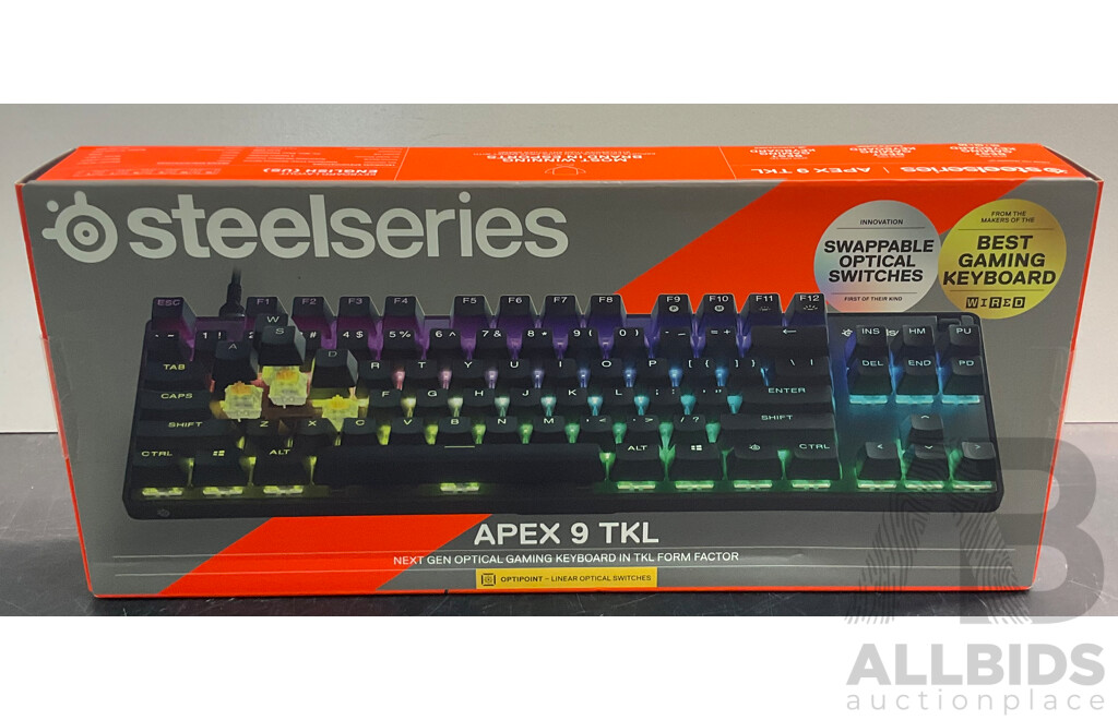 SteelSeries Apex 9 TKL Gaming Keyboard - ORP $349.00