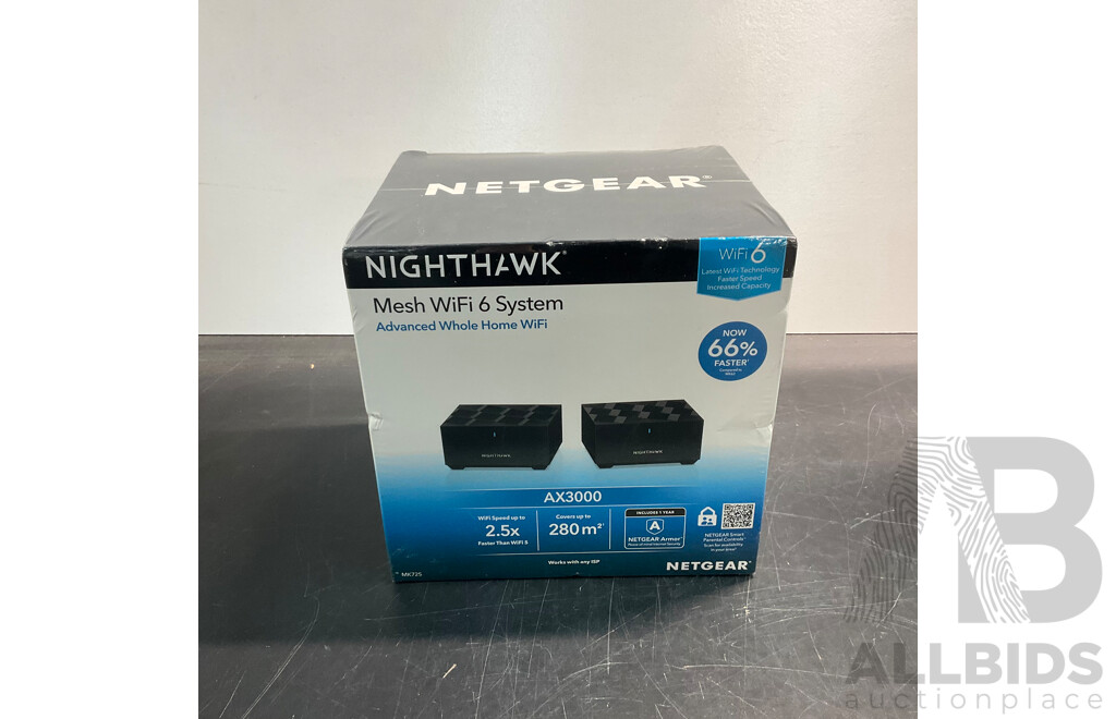 NETGEAR Nighthawk AX3000 Dual-band Mesh WiFi 6 System (2 Pack) - MK72S - ORP $415.00