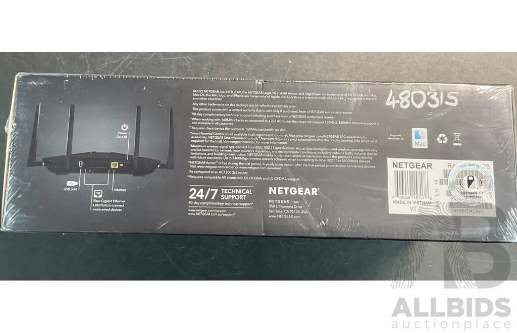 NETGEAR Nighthawk AX5400 6 System WiFi Router - RAX50 - ORP $429.00