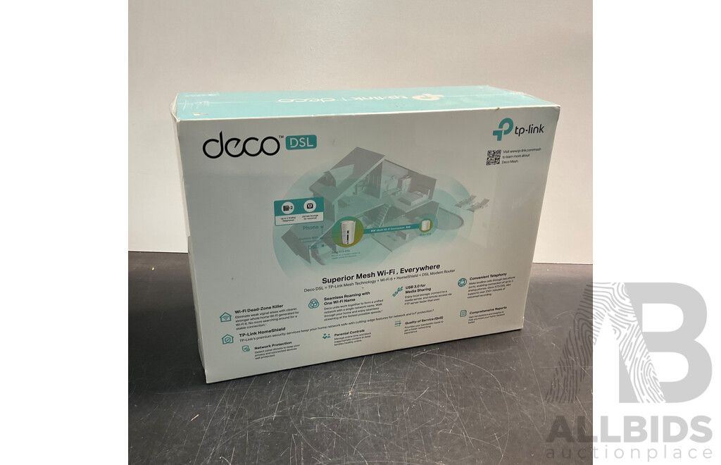 DECO AX5400 VDSL Whole Home Mesh WiFi 6 System - X73-DSL - ORP $599.00