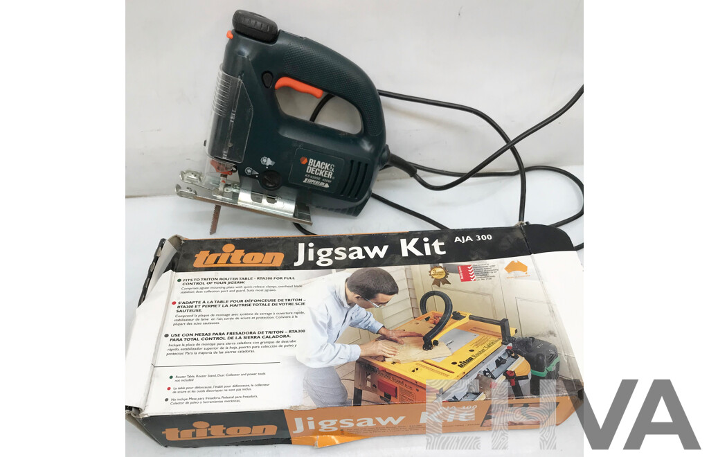 Black & Decker 450W Jigsaw and Triton Jigsaw Kit - Lot of 2