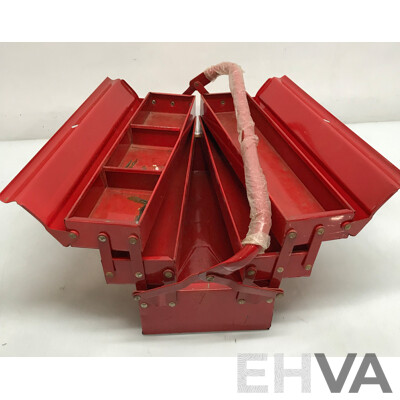 Red Cantilever Tool Box