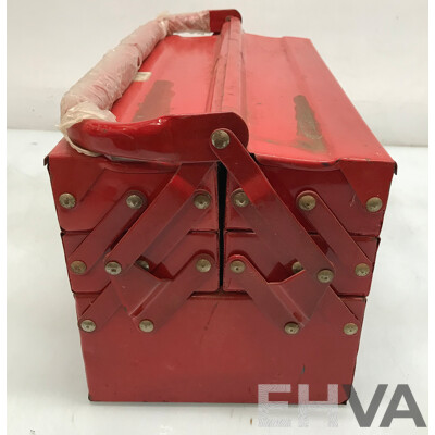 Red Cantilever Tool Box