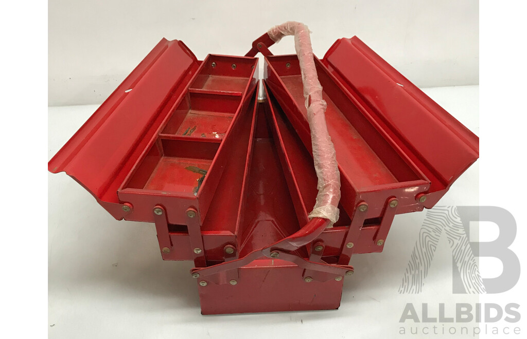 Red Cantilever Tool Box