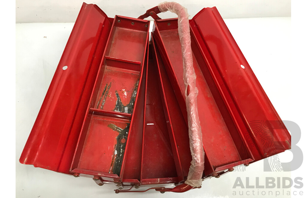 Red Cantilever Tool Box