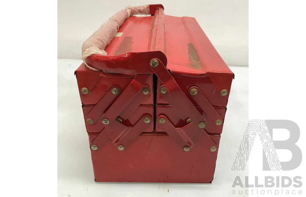 Red Cantilever Tool Box