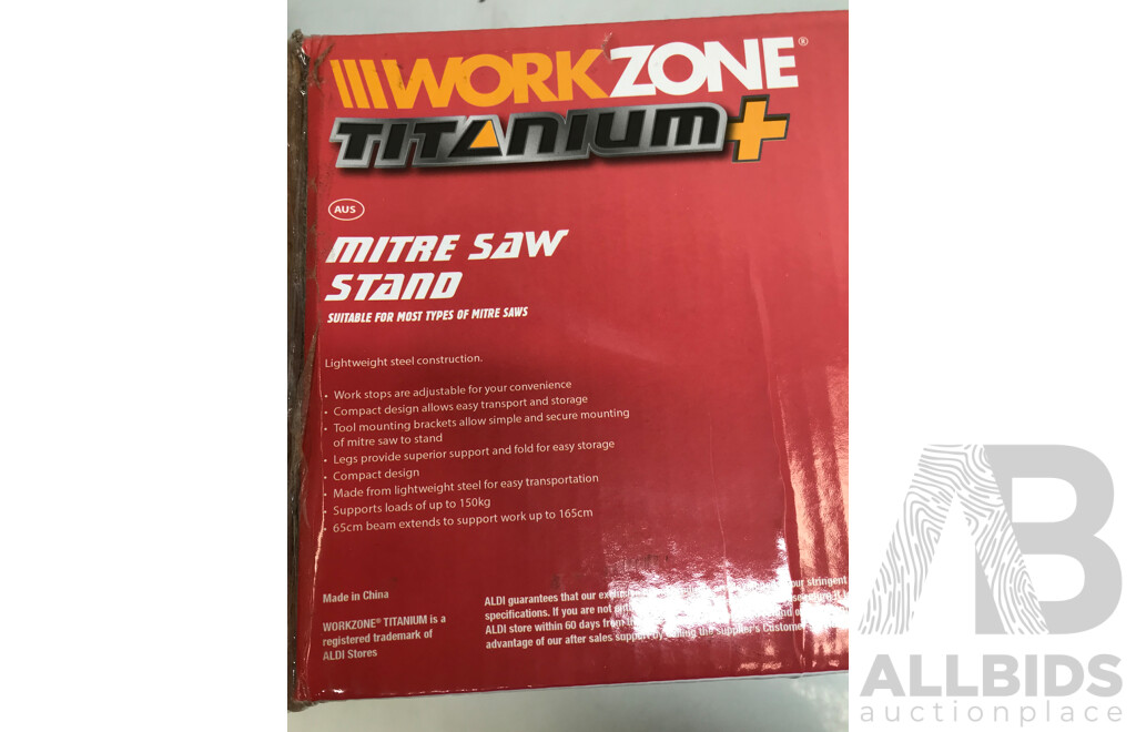 Workzone Titanium Sliding Mitre Saw Stand