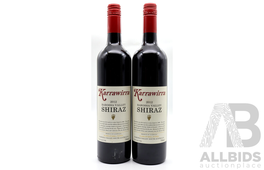 Karrawirra Barossa Valley Shriaz Vintage 2012 X 2