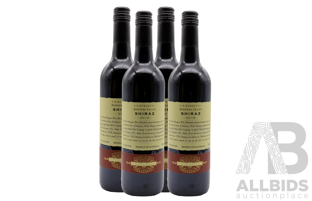 PB Burgoyne Barossa Valley Shiraz Vintage 2015 X 4