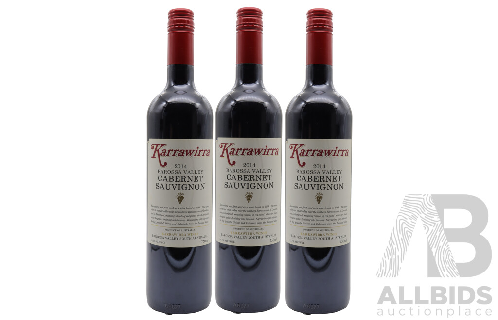 Karrawirra Barossa Valley Shiraz Vintage 2014 X 3.