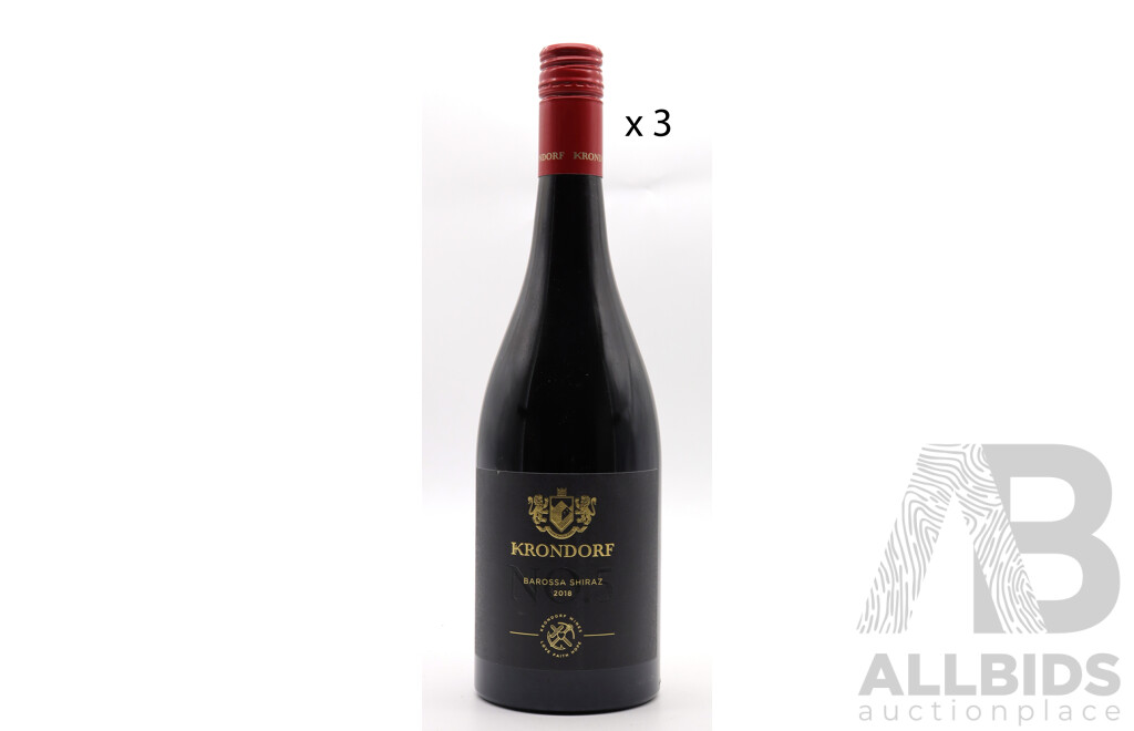 Krondorf Barossa Shiraz Vintage 2018 X 3