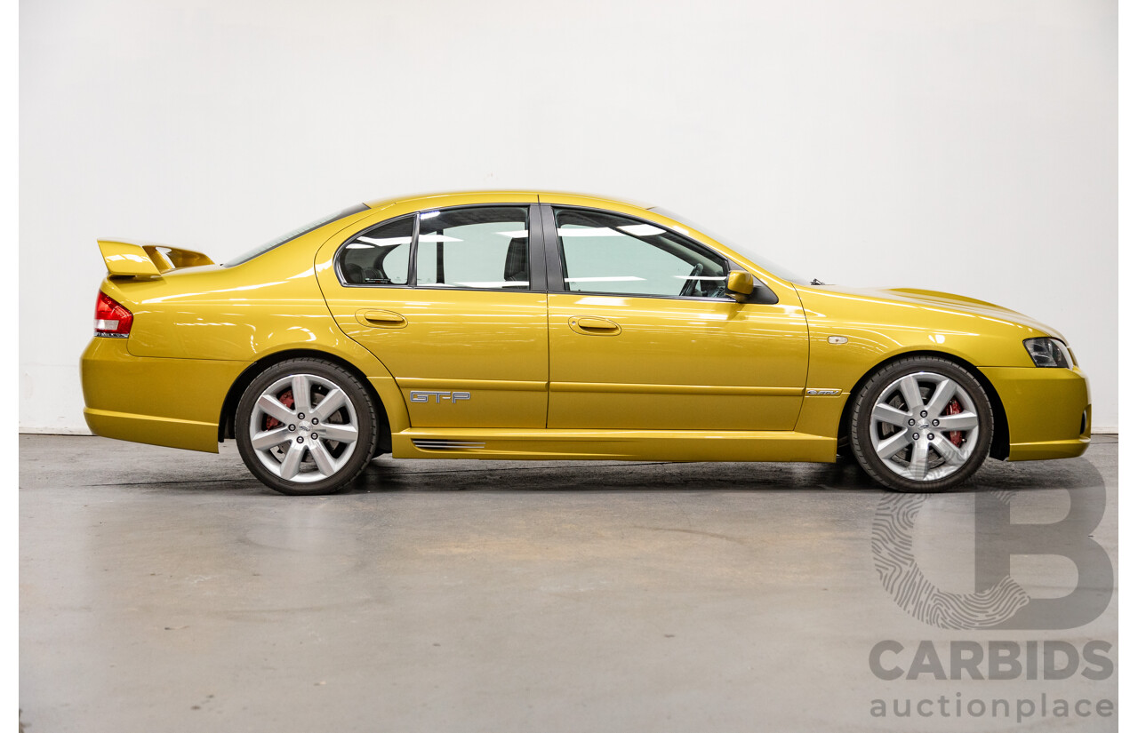 10/2003 Ford FPV GT-P BA Build No.671 4d Sedan Acid Rush Gold Metallic V8 5.4L