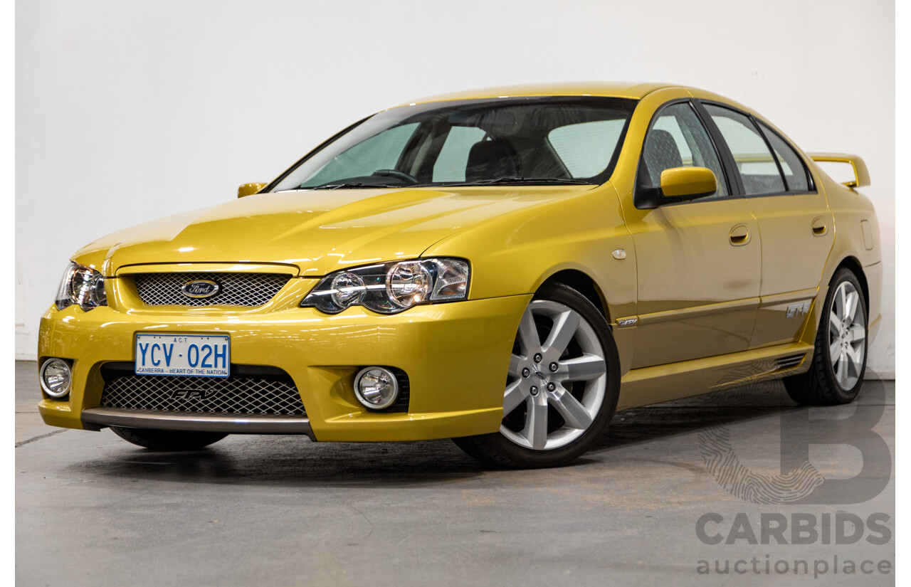 10/2003 Ford FPV GT-P BA Build No.671 4d Sedan Acid Rush Gold Metallic V8 5.4L