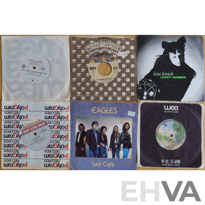 Collection Approx 25 Vintage Seven Inch Singles Including Lena Lovich, Kiss, Alice Cooper and Much More