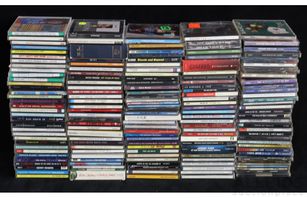 Large Collection Compact Discs, Mostly 1960s, 70s and 80s Hits