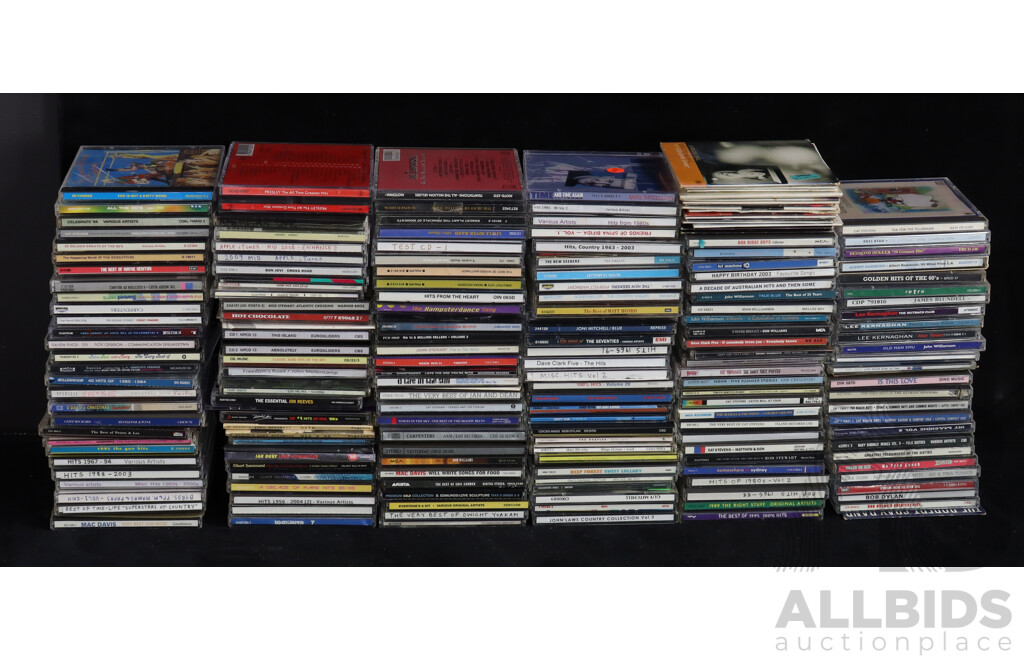 Large Collection Compact Discs, Mostly 1960s, 70s and 80s Hits