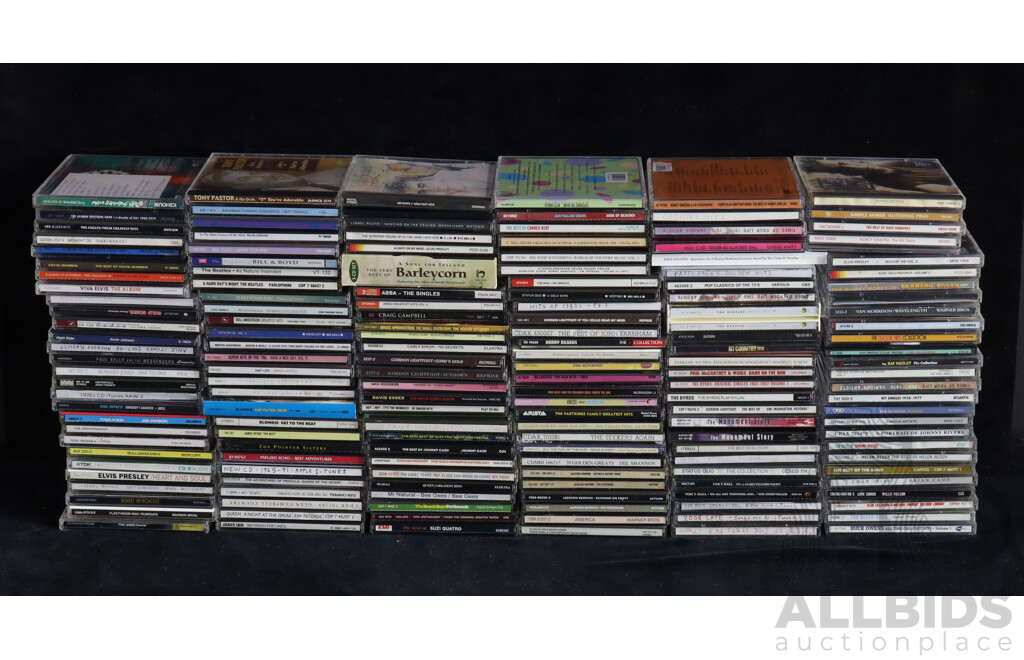 Large Collection Compact Discs, Mostly 1960s, 70s and 80s Hits