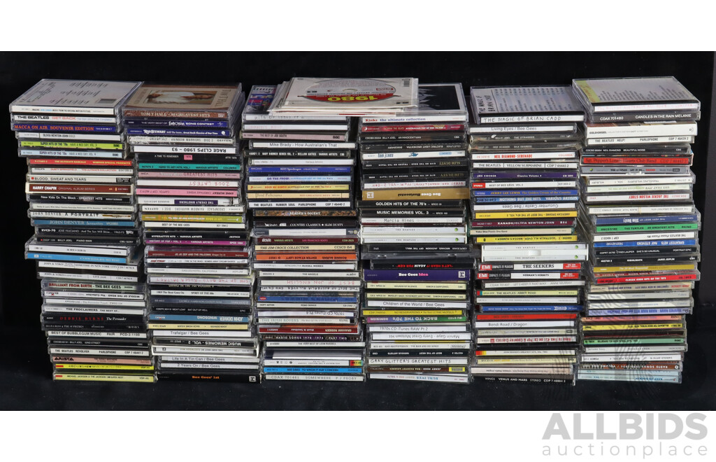 Large Collection Compact Discs, Mostly 1960s, 70s and 80s Hits